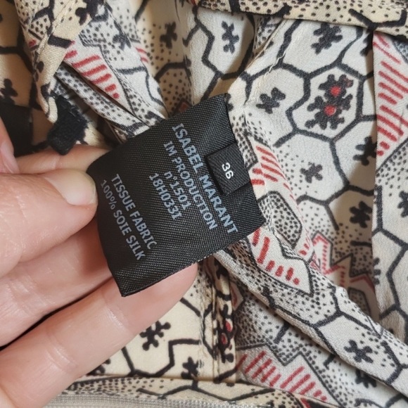 Isabel Marant mixed print pleated mini skirt - Picture 5 of 6